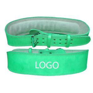 Ceinture de gymnastique professionnelle avec boucle en argent de 4 pouces Ceinture d'haltérophilie en cuir véritable coloré-Nouveau avec différentes couleurs - Product Image 2