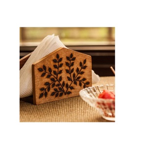 Porte-serviettes en bois avec forme ronde avec porte-serviettes pour tissu de restaurants d'hôtel de luxe tenant une utilisation décorative - Product Image 3