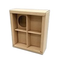 Dossiers à 4 compartiments en carton kraft personnalisés de Taïwan, en carton ondulé, avec pelliculage mat, gaufrage, recyclables et pliables, pour gâteaux