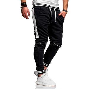 Pantalon de jogging en coton taille haute pour hommes Pantalon de survêtement de fitness de style décontracté pour l'entraînement en salle de sport - Product Image 1