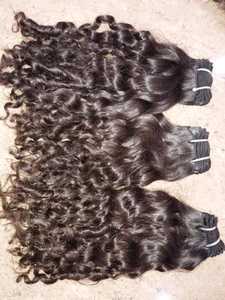 Extensiones de cabello humano de doble trama ondulado 100% ondulado de cuerpo sedoso indio cómodo y elegante con cutícula alineada natural crudo - Product Image 6