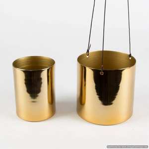 Jardinière ronde galvanisée suspendue nouvelle décoration de luxe en gros jardinière de meilleure qualité pour la décoration intérieure accessoires fourniture - Product Image 3