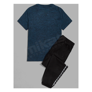 ชุดวอร์มวิ่ง2ชิ้น,ชุดวิ่งสไตล์ลำลองระบายอากาศได้ดีออกแบบโลโก้แฟชั่นล่าสุด - Product Image 2