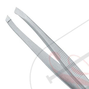 Pinzas de cejas de Punta inclinada, Etiqueta Privada, acero inoxidable, Punta inclinada en ángulo, novedad - Product Image 3