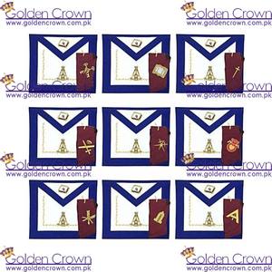 High QualitynMasonic Regalia 14th Degree Apron <b>and</b> Collar <b>Set</b> - Product Image 2