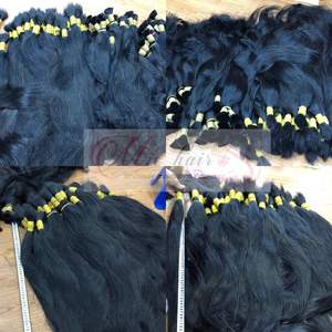 Mèches naturelles lisses et vierges noir — queen beauty, 100% cheveux humains vierges, Double Drawn, vente en gros - Product Image 3