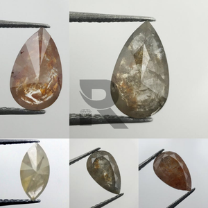 สีพีชน้ำแข็งแบบหลวมธรรมชาติ2.22 CT ผสมสีเพชรเหลี่ยมเพชรพลอยตัดกุหลาบสีแฟนซีดีมากตัดเครื่องประดับที่ได้รับการรับรอง IGI - Product Image 3