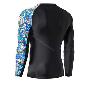 Hot Sale Custom Rash Guard Manufacturer Factory Men Sublimation <b>Printed</b> Rash Guard Gym <b>Surfing</b> Diving Rashguard - Product Image 6