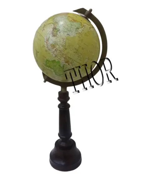 Globo de mesa coleccionable, Base de madera con mapa del mundo, mesa de escritorio, oficina y escuela, decoración, artículo de regalo