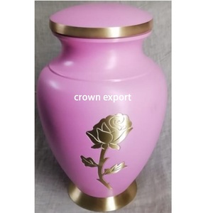 Cremación de metal de aluminio multicolor con cielo y árbol de coco impresos diseños de urnas funerarias terminadas para cenizas de recuerdo - Product Image 4