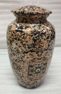 Urna de cremación clásica grabada en aluminio en tonos de mármol para cenizas humanas, capacidad de 200 libras, adecuada para columbario de nicho, venta al por mayor - Product Image 2