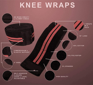 Bandes de genou élastiques de sport de fitness de 78 pouces de longueur avec logo personnalisé 2025, pour crossfit, soulevé de terre, squat, soutien du genou, équipement de gym - Product Image 4