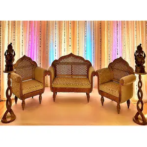 豪华婚礼巴洛克风格的家具布景设计师婚礼舞台宝座家具集印度婚礼仪式双人沙发椅子