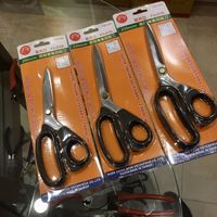 Ciseaux de tailleur professionnels taïwanais, précision, bord lisse, acier inoxydable 420 J2, poignée confortable en nylon, noir, multi-usages