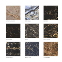 WALLMARK Carreaux de sol en céramique vitrifiée polie effet marbre brillant design moderne résistants aux acides 60x60 60x120 80x80 80x160