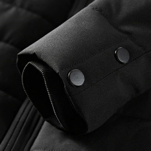 Chaqueta acolchada con capucha holgada para hombre, cálida, a prueba de viento, transpirable, ecológica, con forro polar - Product Image 3