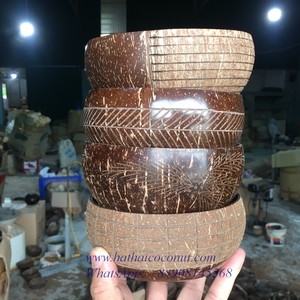 Cuenco de cáscara de coco marrón 100% Natural de Vietnam, el más vendido, tazón para batidos de coco, venta al por mayor - Product Image 1