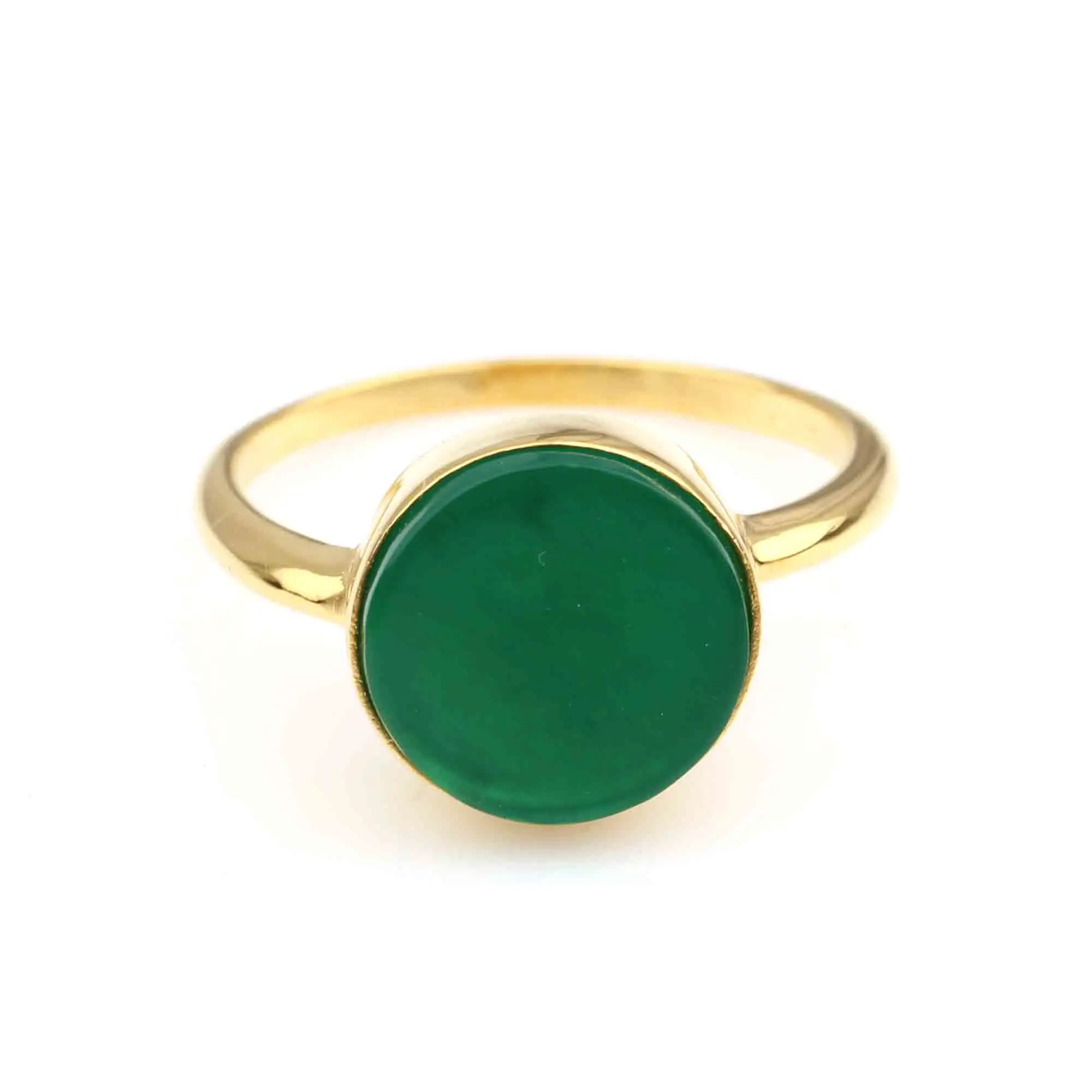 באיכות גבוהה עיצוב יפה יפה אבן וניקס טבעי אבן אוניקס ירוק מצופה זהב 925 משובצת כסף סטרלינג לנשים