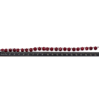 Corindon rouge rubis 7 à 8 mm, forme cœur facettée, 23 perles sur brin de 8 pouces pour la fabrication de bijoux