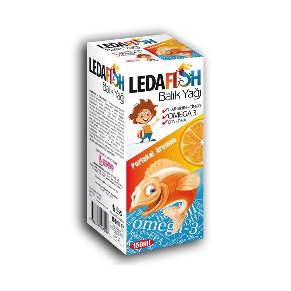 最も好ましい高品質の魚油食品サプリメント-LEDAFISH 150 mlオメガ3DHAEPAシロップナチュラルヘルスサプリメント