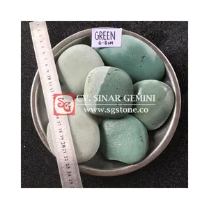Green Natural Pebble Stone for Pool Decoration