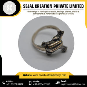 Bagues tribales en argent sterling 925 pour femmes avec incrustation de coquillages et sertissage à barrette pour mariage et anniversaire - Product Image 2