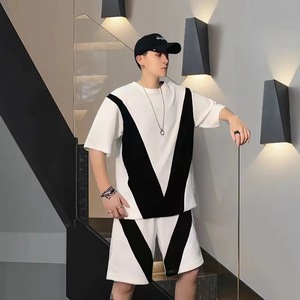 Ensemble t-shirt et Short pour hommes, vêtements d'été de haute qualité, avec impression par Sublimation, logo personnalisé, collection 100% - Product Image 5