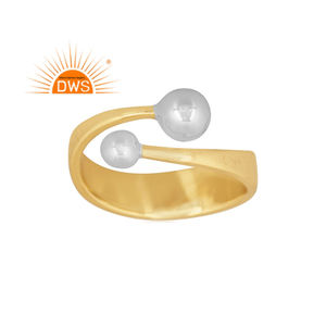 Anillo Ajustable con Bisel de Latón de Diseño Personalizado Hecho a Mano, Joyería de Moda para Mujer, Sin Níquel ni Plomo - Product Image 1
