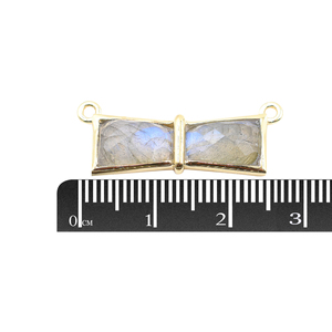 Pendentif en argent sterling plaqué or avec labradorite de forme fantaisie, fabrication artisanale de bijoux - Product Image 2