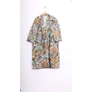 Vêtements de plage bohème Kantha veste d'hiver cravate ceinture manteau fait à la main imprimé Floral Kantha veste japonais Style kimono - Product Image 1