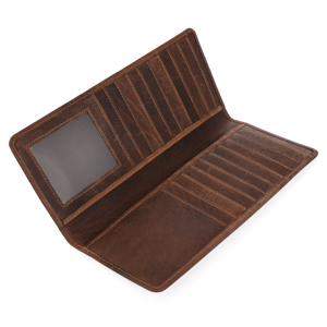 Portefeuille pour homme en cuir véritable de luxe, fait main, classique, avec logo personnalisé - Product Image 2