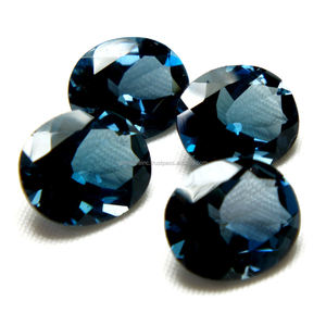พลอยทรงหลวมเหลี่ยมเพชรพลอยลอนดอนสีฟ้าขนาด6x4มม. 100% อินเดียได้รับการรับรองจากธรรมชาติ - Product Image 6