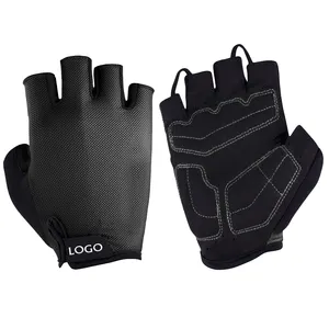 Kunden spezifische Fahrrad handschuhe Road Racing Fahrrad handschuhe Neuankömmling Leder material Fahrrad handschuhe Halber Finger für Mann und Frau