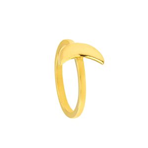 2025 Best Selling Wholesale 925 Sterling Silver <b>Moon</b> Shape Diamond Stacking <b>Ring</b> Handmade Gold Plated Fine Wedding Party <b>Ring</b> - Product Image 4