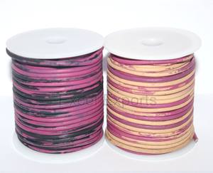 สายหนังอเนกประสงค์ขนาด5มม. พร้อมลวดประดับด้วยลูกปัดหลากสีสายหนังแฟนซีไข่มุกเครื่องประดับสำหรับเครื่องประดับแฟชั่น - Product Image 1