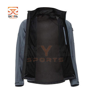 Wholesale Spring And Fall <b>Soft</b> <b>Shell</b> <b>Jacket</b> <b>Men's</b> Casual Solid Color Blank Sports <b>Jacket</b> Coat For <b>Men</b> - Product Image 3