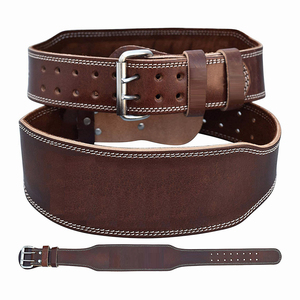 High Quality Leather Weight Lifting Belts Gym Fitness Workout Wear <b>Back</b> <b>Support</b> Training Weightlifting Belts - Product Image 3