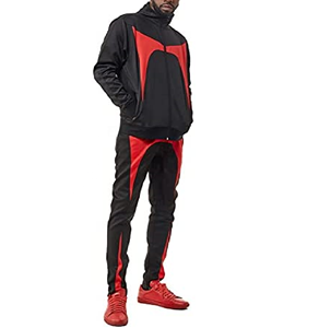 Costume de survêtement imprimé pour hommes, ensemble deux pièces coupe-vent, fermeture éclair sur le devant, col haut, qualité supérieure - Product Image 2