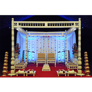 มณฑปสีขาวหรูหราสำหรับงานแต่งงานฮินดู มณฑปไม้สำหรับงานแต่งงานอินเดียสุดอลังการ ขายดี ของตกแต่งงานปาร์ตี้ ของตกแต่งงานอีเว้นท์ในออสเตรเลีย - Product Image 1
