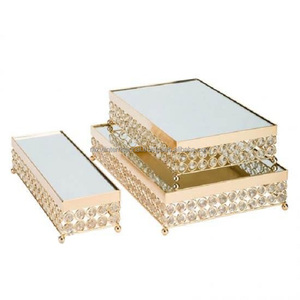 3-Portion <b>Crystal</b> <b>Mirror</b> Vanity Tray Elegant Serving Tray Eco-Friendly Dishwasher Safe Floral Pattern for Home Decor Daily Use - Product Image 5