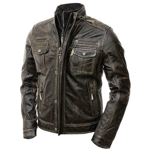 Nueva chaqueta de motorista de cuero de estilo de moda - Product Image 6