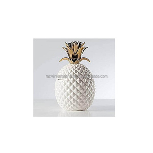 <b>Silver</b> Grey Pineapple <b>Ice</b> <b>Bucket</b> Metal Aluminium Casting for Beverages and Parties - Product Image 2