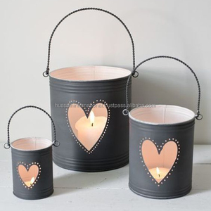 Portavelas Votivo de Metal con Forma de Corazón para el Día de San Valentín, para Decoración del Hogar - Product Image 1