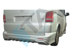 Double Exhaust Prime Painted Finish Transporter T5 T5.1 T6 <b>Rear</b> Bumper <b>Spoiler</b> Cover Body Kit - Product Image 2
