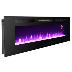 Wall Mounted Fireplace 30" 32" 36" 40" 48" 50" 60" 70" Super Large Decor Flame Wall Mounted Recessed Modern Electric Fireplace For Sale