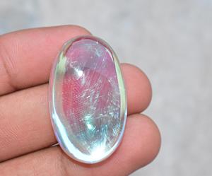 Pierres précieuses scintillantes en verre Mystic arc-en-ciel, pierre précieuse ample, Rare! Cabochon de pierres précieuses en verre Mystic, pierre précieuse multi-flash, pour bijoux - Product Image 2