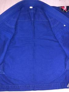 2024 alta calidad 450 Gsm logotipo personalizado Jiu Jitsu brasileño Gi para hombres uniforme BJJ azul hecho 100% algodón arte marcial personalizado - Product Image 3