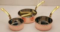 Ensemble de poêles en cuivre pour la cuisine, design martelé, ustensiles de cuisine en cuivre de qualité supérieure, best-seller