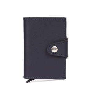 Cartera de cuero PU de alta calidad para tarjetas de crédito, tarjetero de Metal con bloqueo RFID, hecho en Turquía, 2023 - Product Image 1