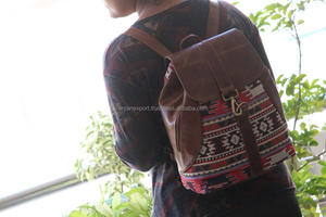 Gran oferta, mochila hecha a mano de cuero Jacquard, mochila de cuero Real, Unisex, multiusos, nuevo diseño, bolsa, producto a granel al por mayor - Product Image 3